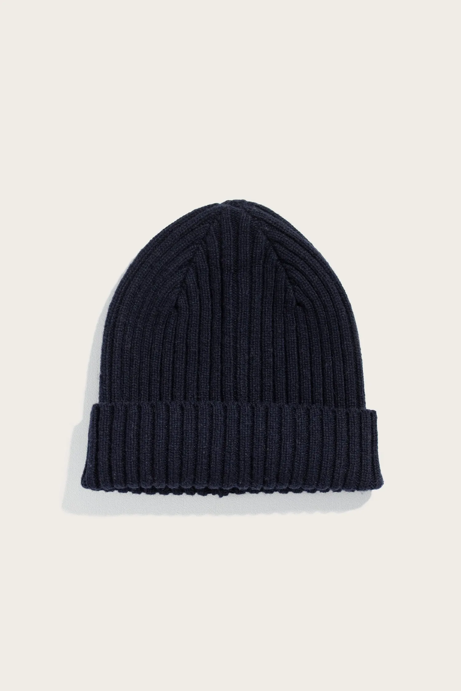Chunky Ribbed Beanie / Dark Navy sold by Bridge & Burn