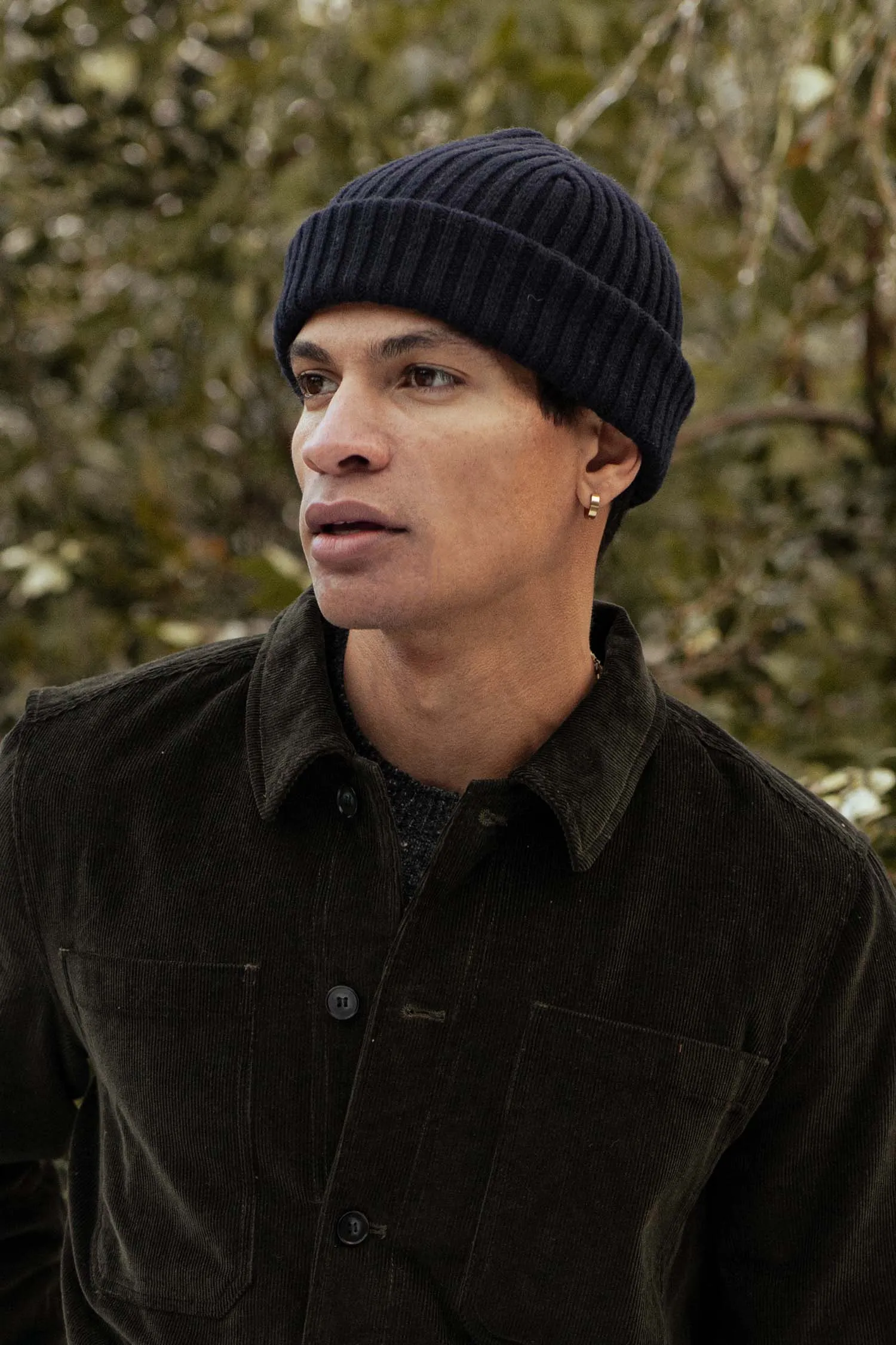 Chunky Ribbed Beanie / Dark Navy sold by Bridge & Burn product image thumbnail 3