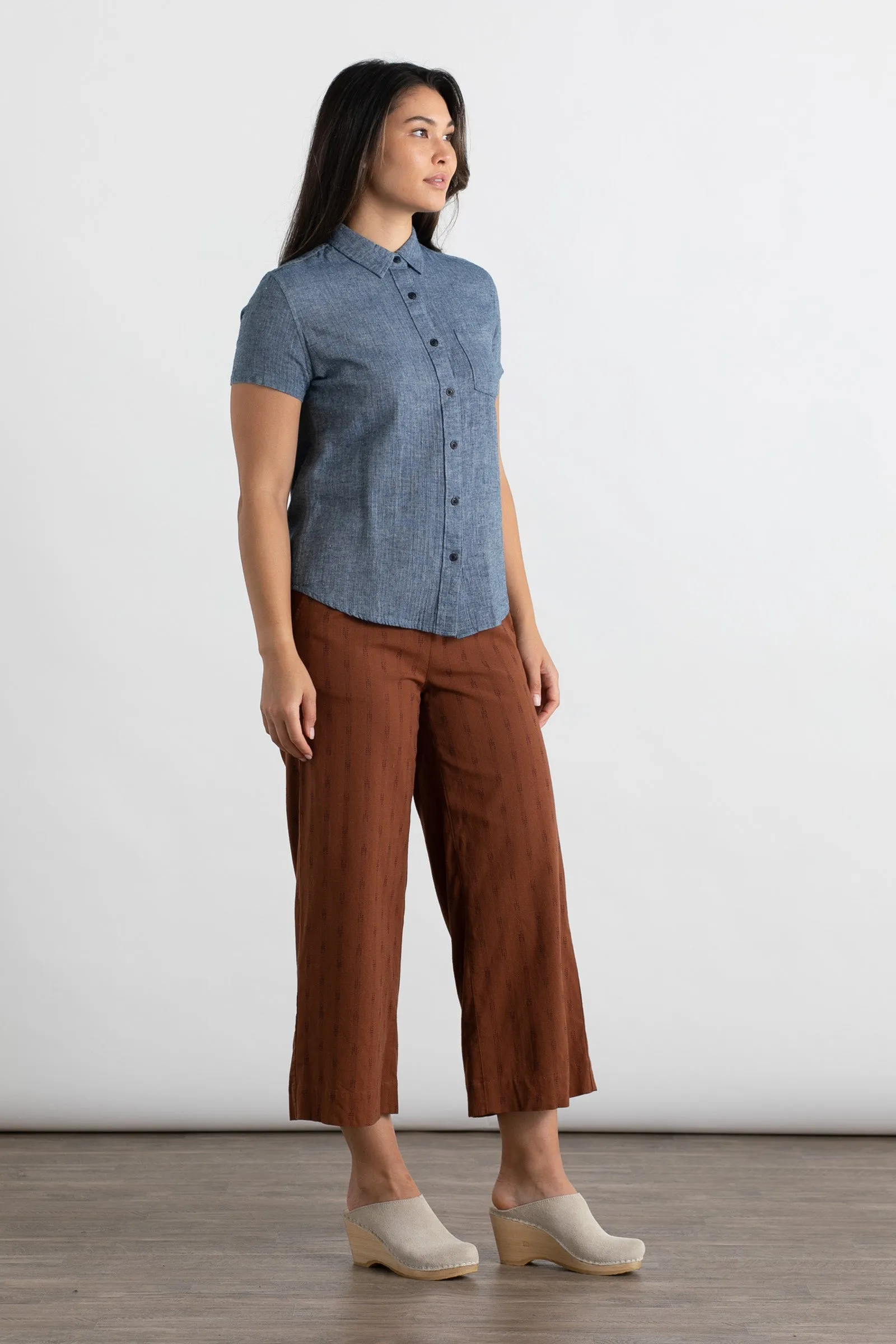 Lana Shirt / Indigo Herringbone sold by Bridge & Burn product image thumbnail 5