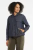 Sierra Shirt Jacket / Denim Pinstripe sold by Bridge & Burn