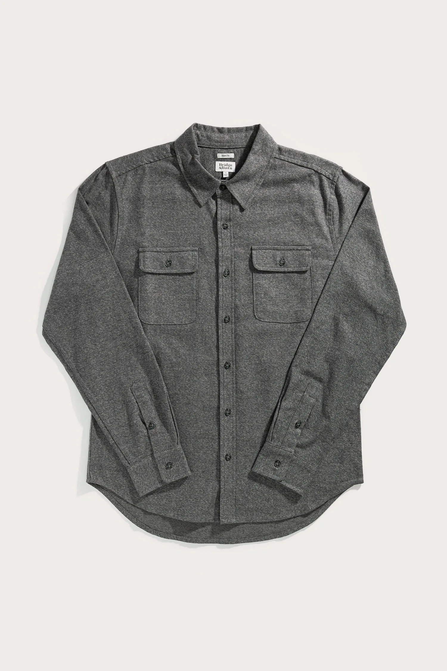 Cole Slim Shirt / Stone sold by Bridge & Burn