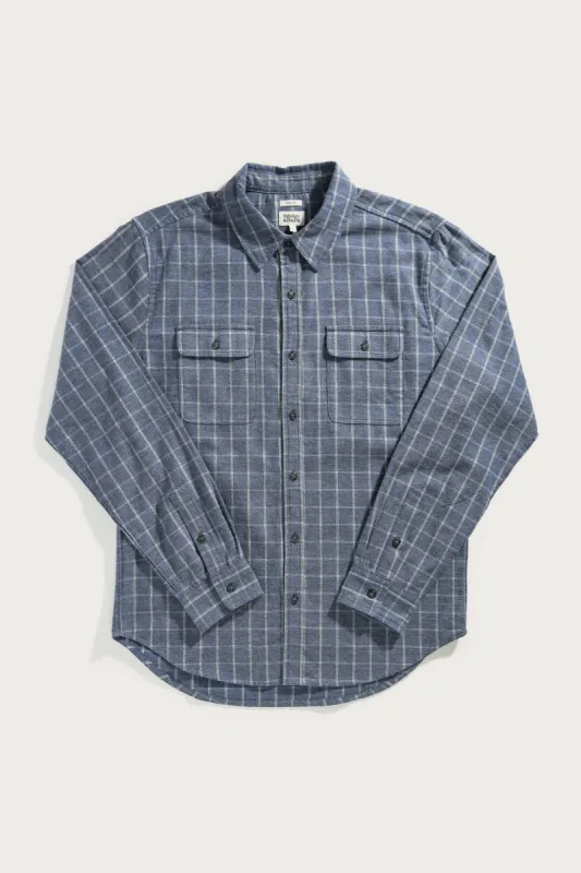 Cole Slim Shirt / Navy Windowpane sold by Bridge & Burn