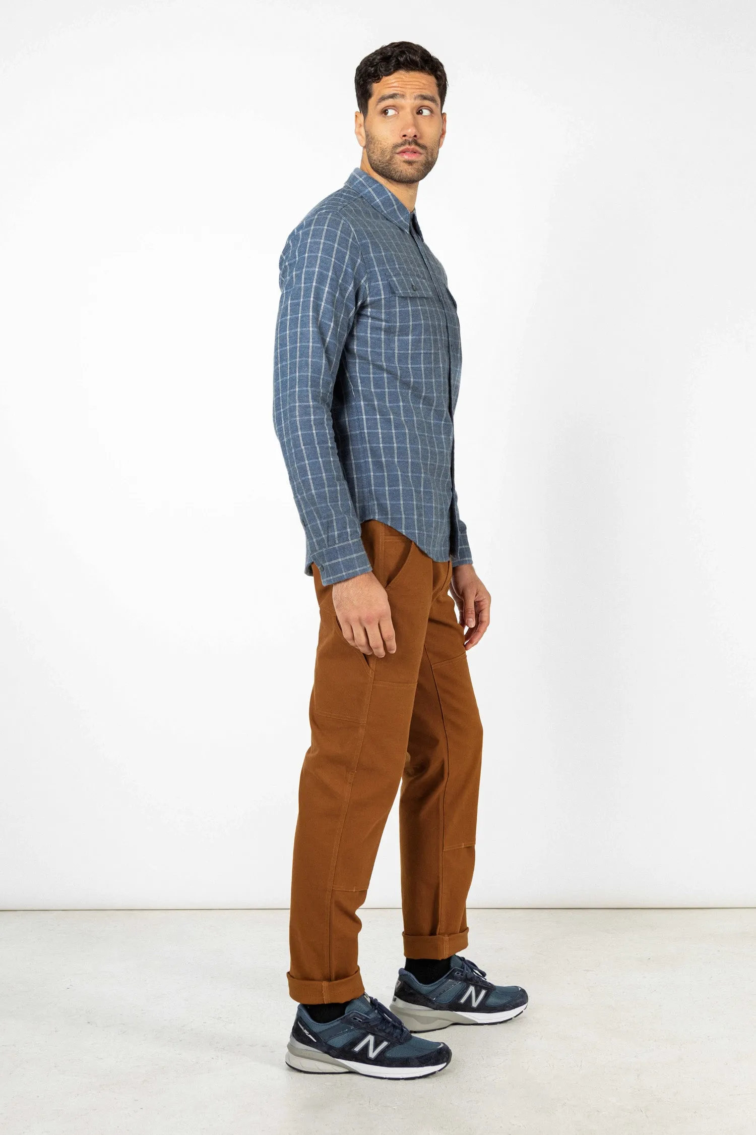 Cole Slim Shirt / Navy Windowpane sold by Bridge & Burn product image thumbnail 5