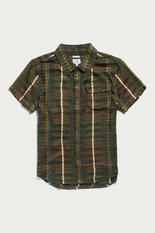 Marten Shirt / Olive Stripe sold by Bridge & Burn