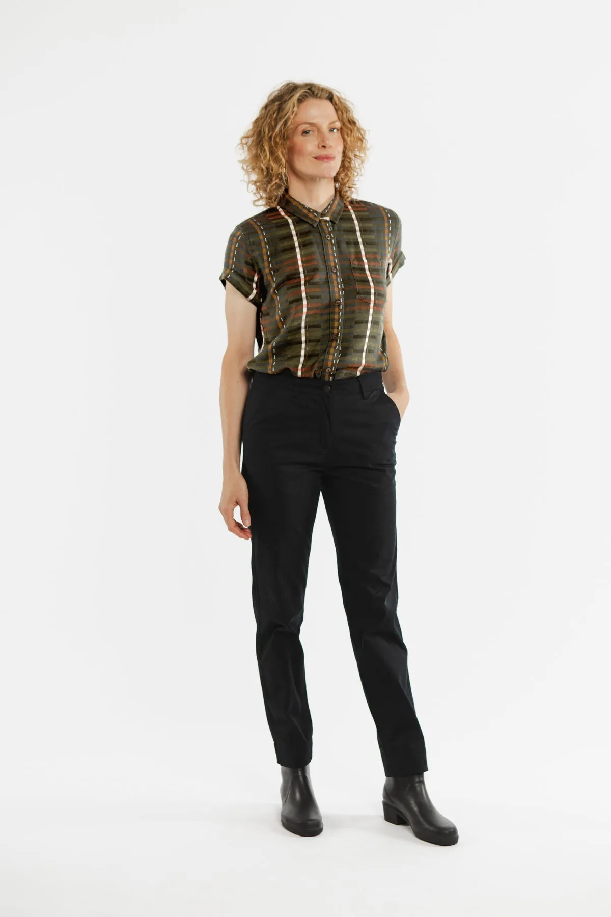 Bea Shirt / Olive Stripe sold by Bridge & Burn product image thumbnail 4