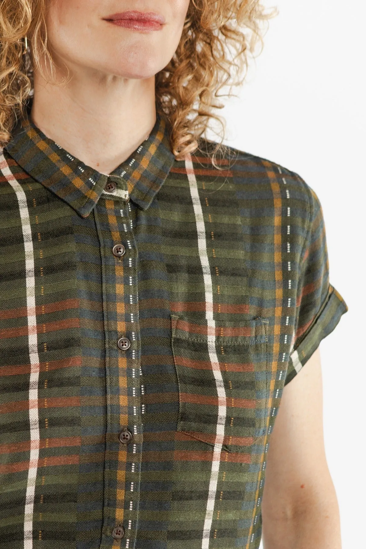 Bea Shirt / Olive Stripe sold by Bridge & Burn product image thumbnail 3