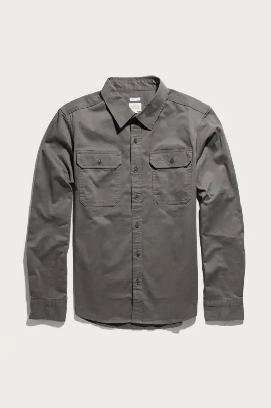 Eugene Utility Shirt / Grey sold by Bridge & Burn