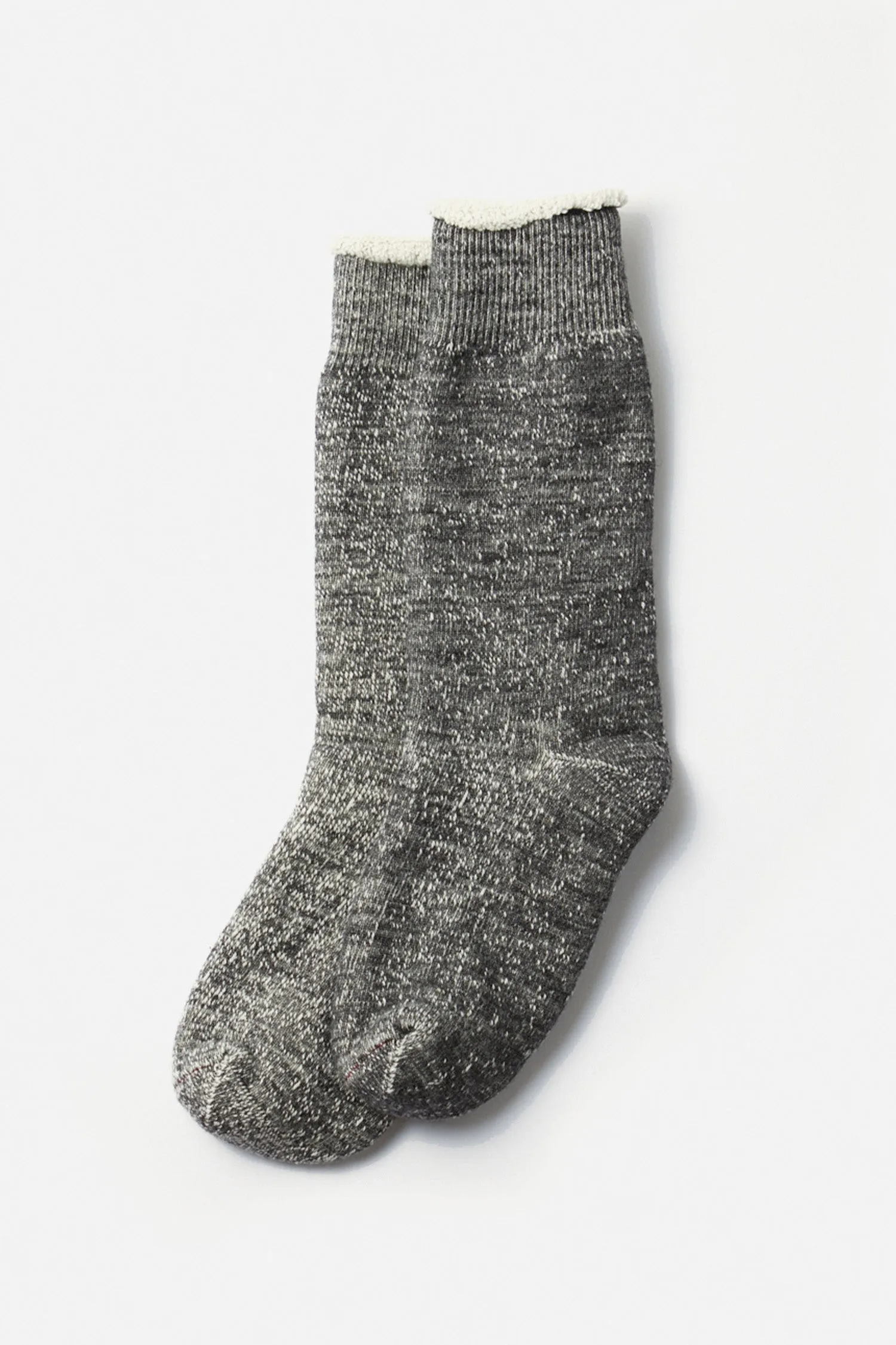 RoToTo Double Face Crew Socks / Charcoal sold by Bridge & Burn