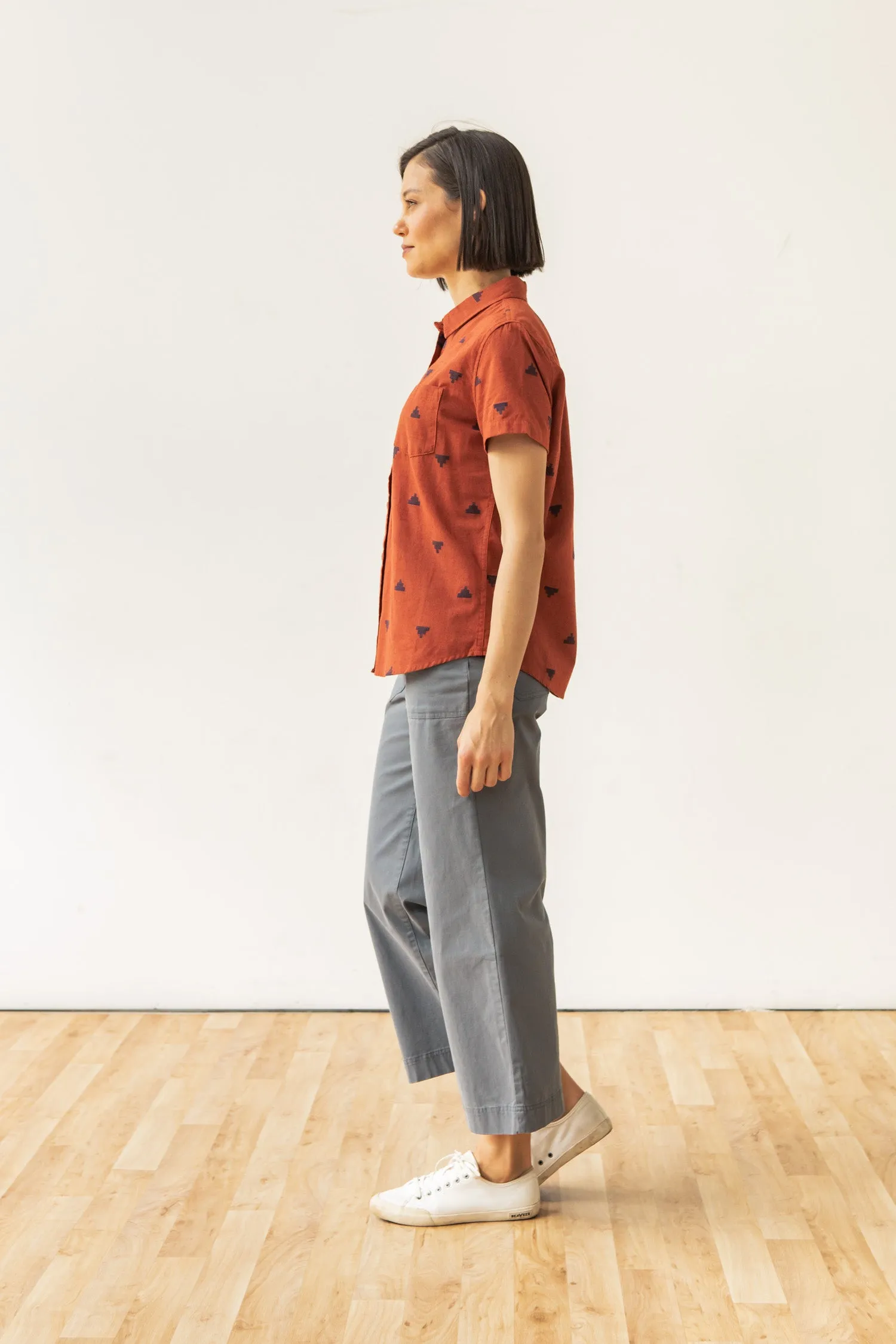 Lana Shirt / Rust Fil-Coupé Pyramids sold by Bridge & Burn product image thumbnail 5