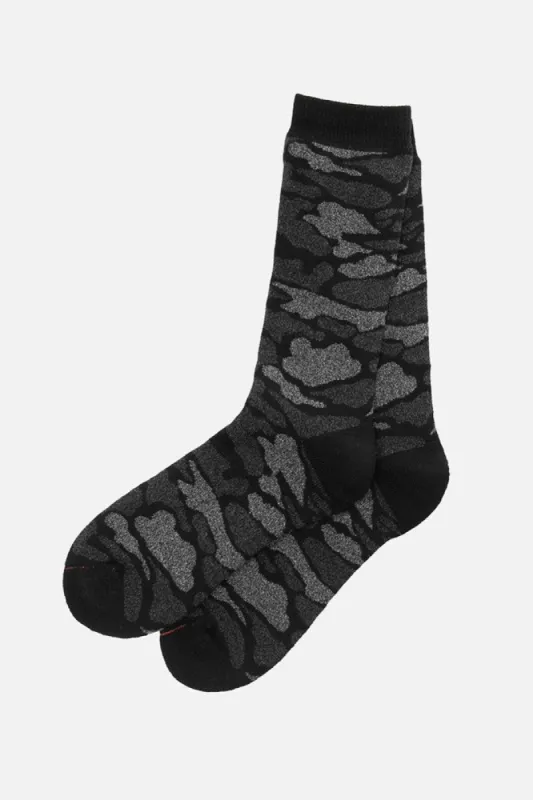 RoToTo Pile Camo Socks / Black made by ROTOTO