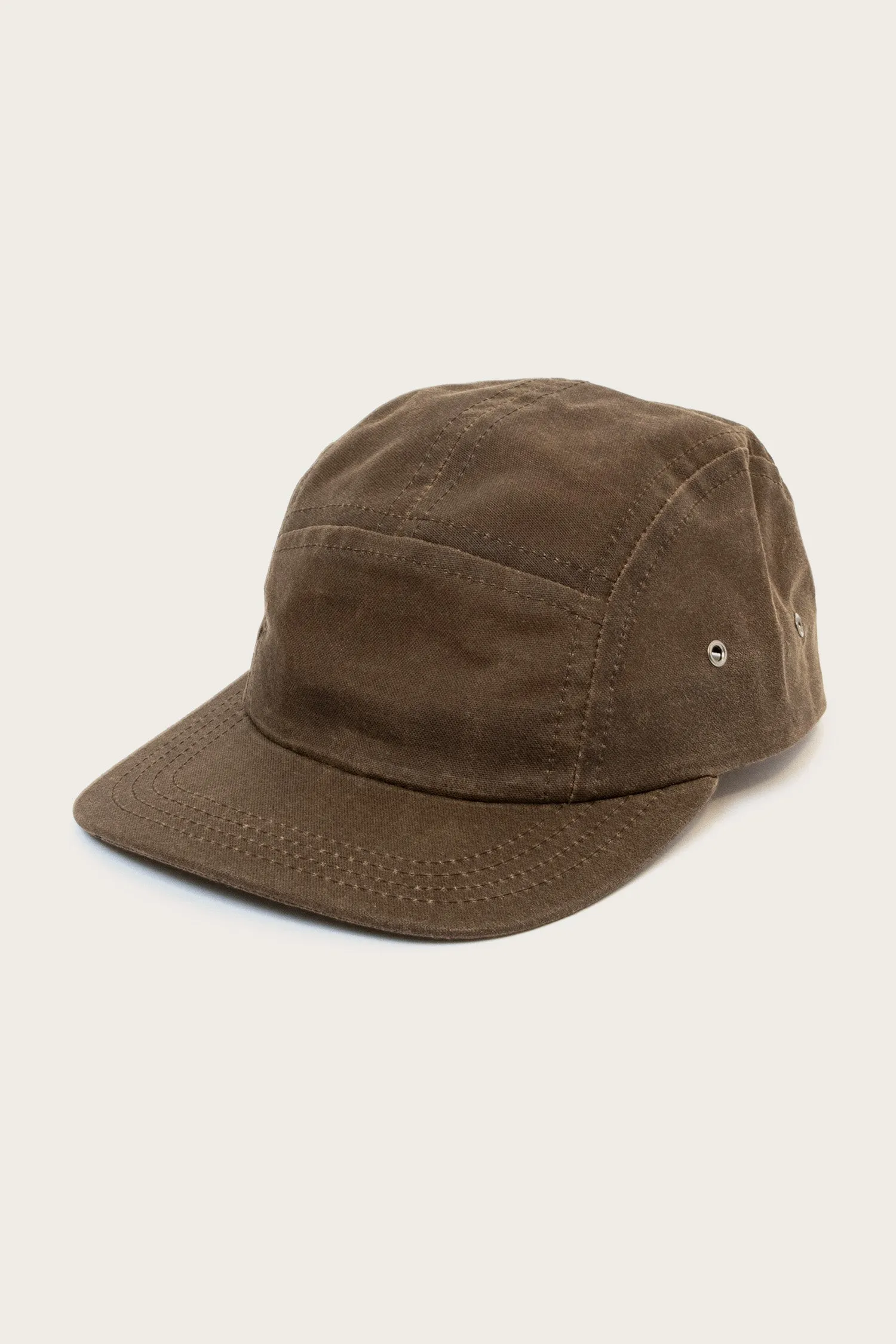 Camper Waxed 5 Panel Cap / Umber sold by Bridge & Burn