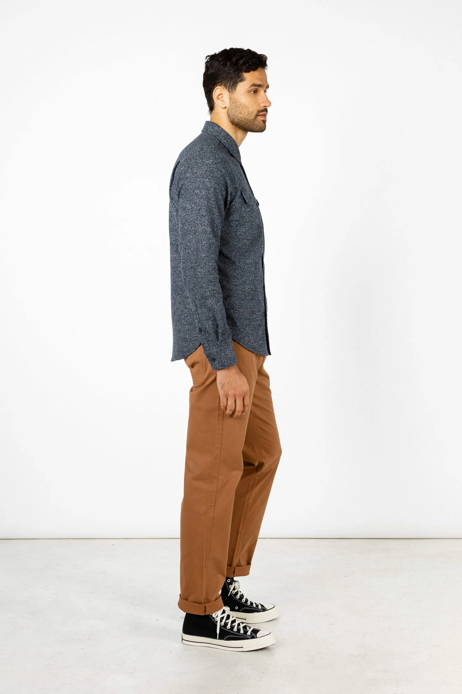 Cole Slim Shirt / Navy Melange sold by Bridge & Burn product image thumbnail 4