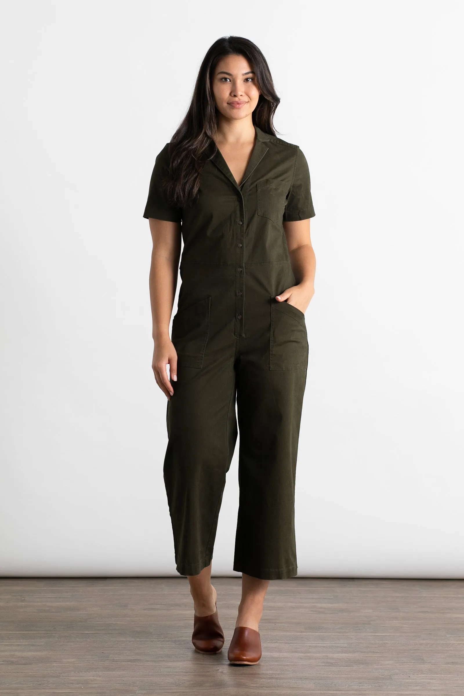 Lou Utility Jumpsuit / Olive sold by Bridge & Burn product image thumbnail 2