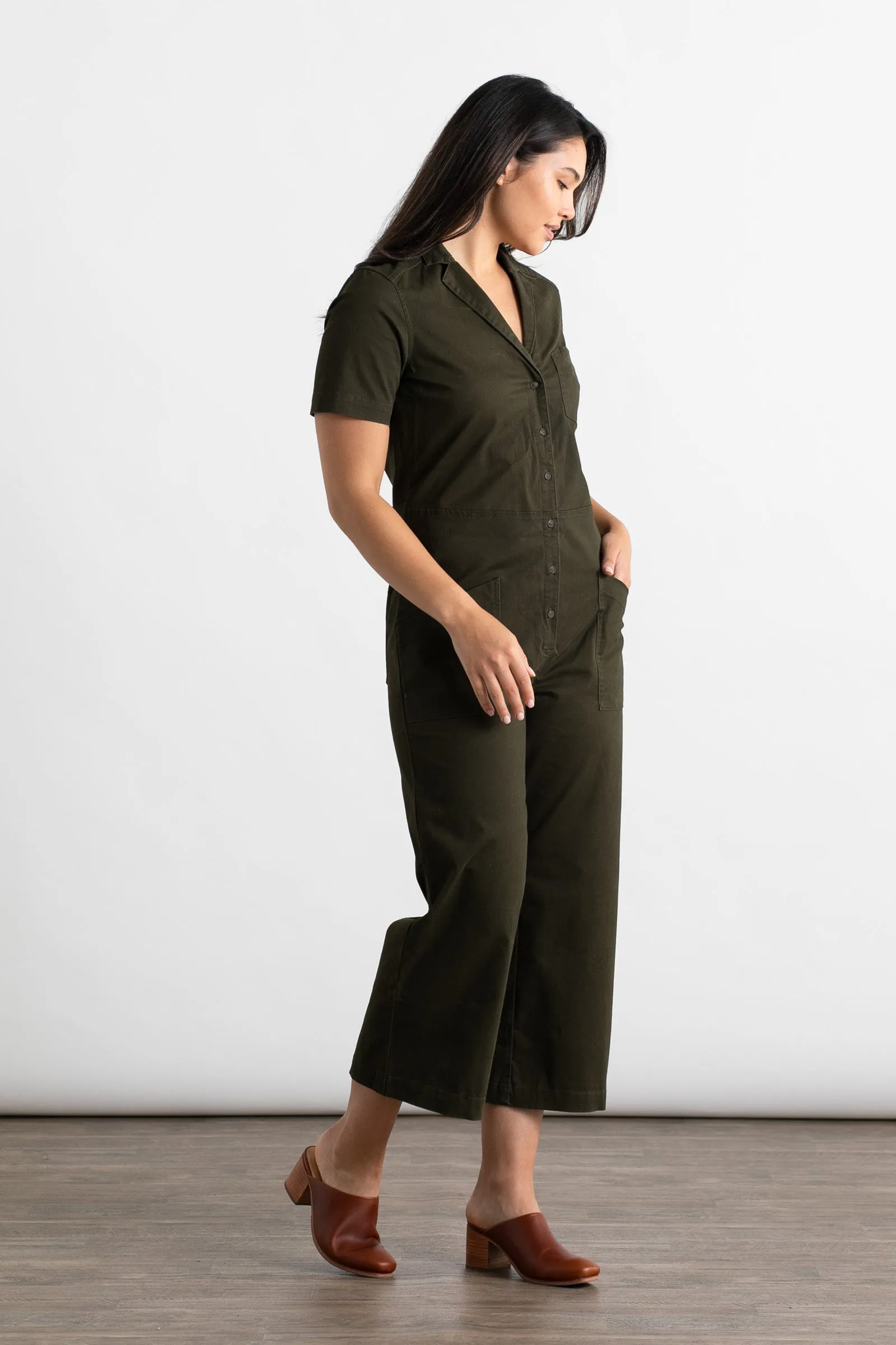 Lou Utility Jumpsuit / Olive sold by Bridge & Burn product image thumbnail 3
