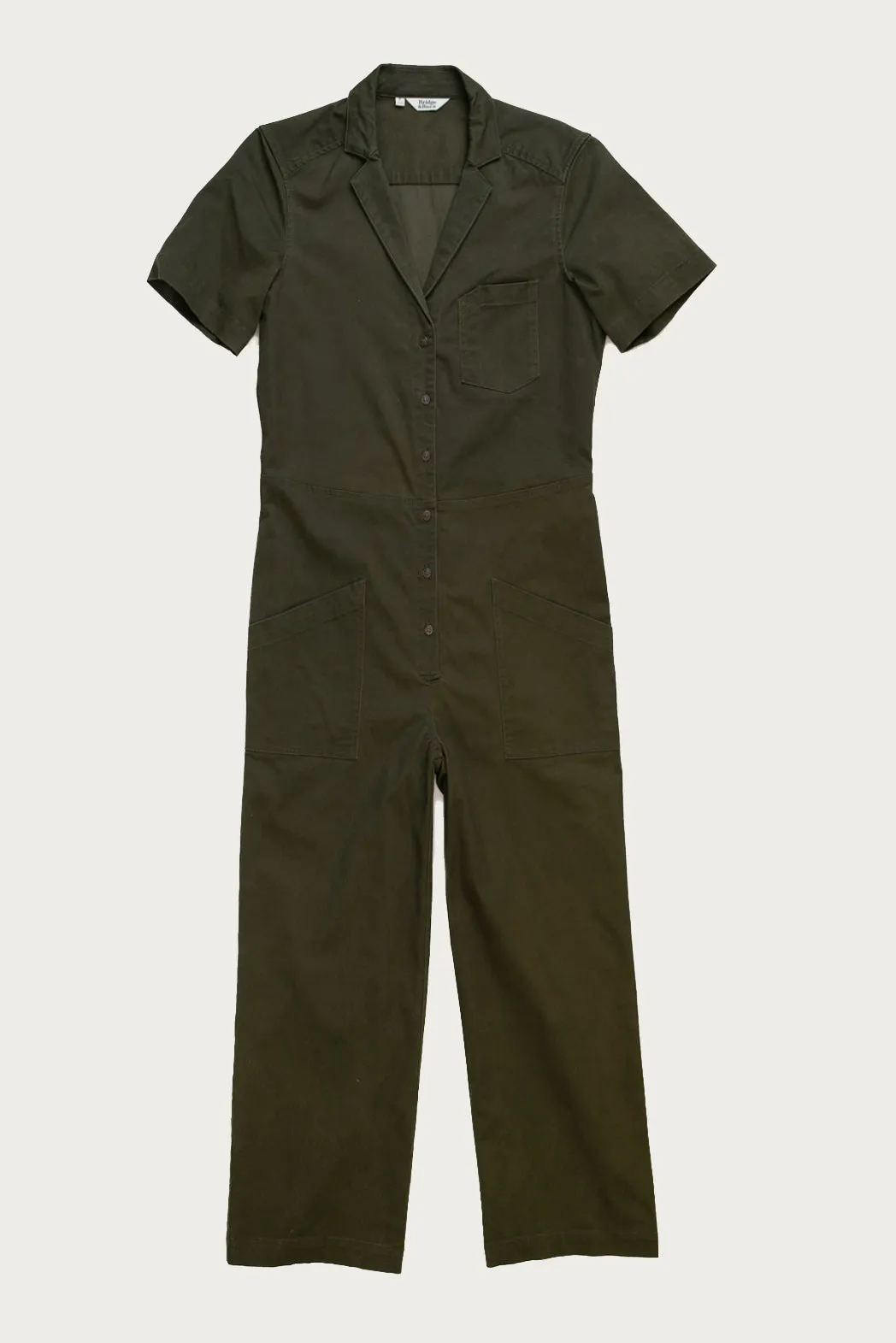 Lou Utility Jumpsuit / Olive sold by Bridge & Burn