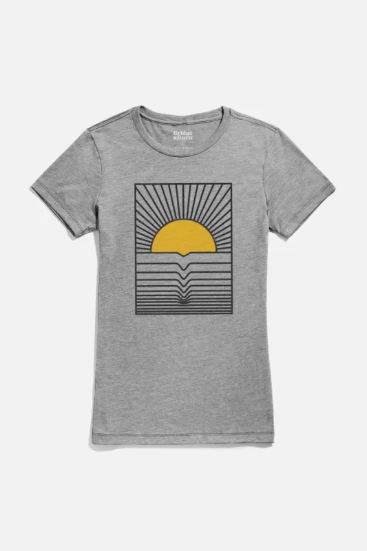 Women's Cresting Wave Tee / Grey sold by Bridge & Burn