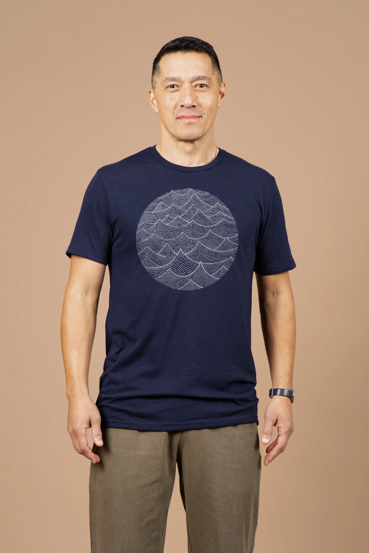 Men's Waves Tee / Navy sold by Bridge & Burn product image thumbnail 2