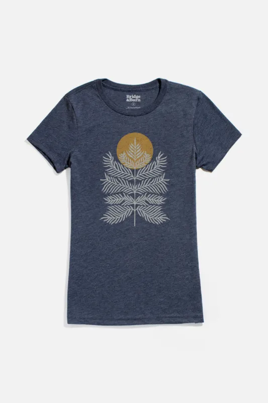 Women's Peace In Plants Tee / Navy sold by Bridge & Burn