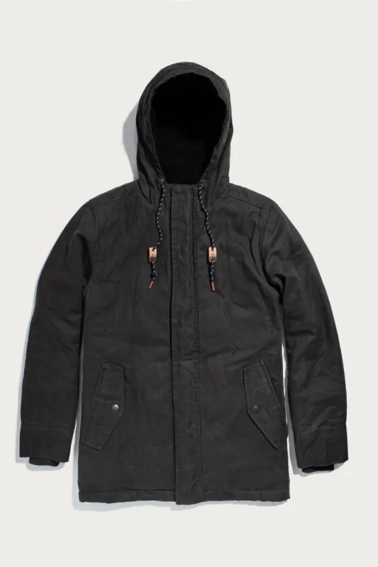 Sitka Parka / Charcoal Waxed Canvas sold by Bridge & Burn