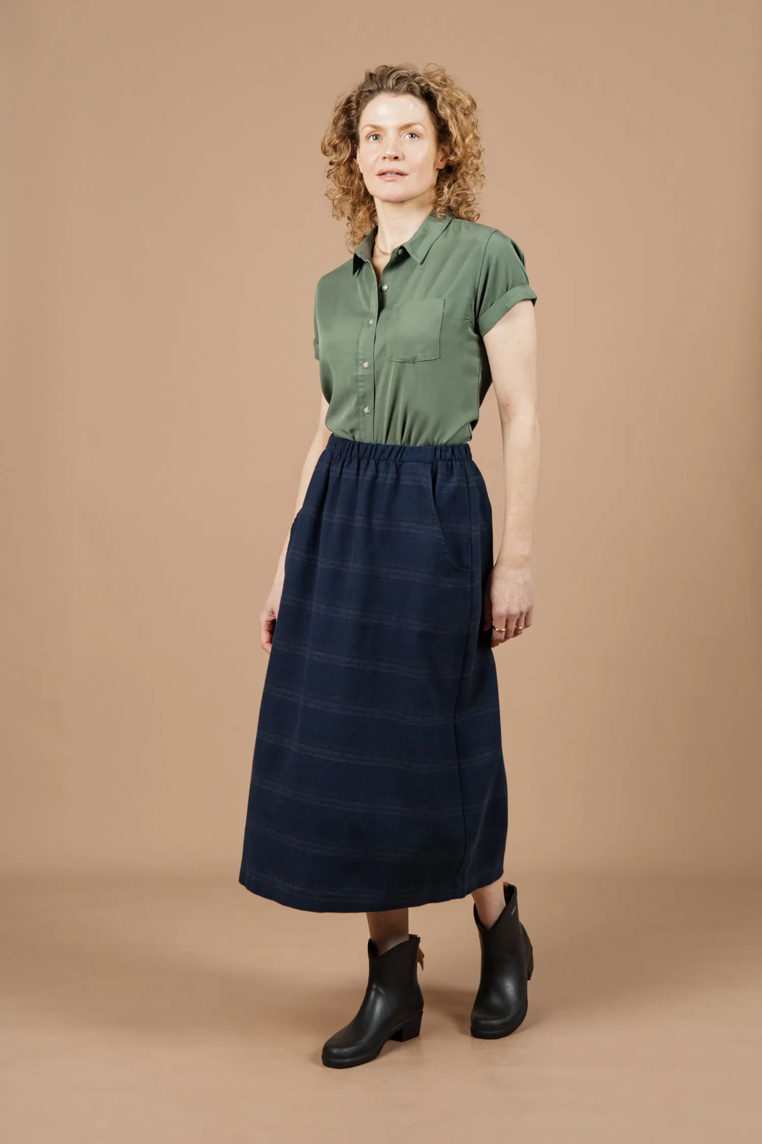 Bea Shirt / Dark Sage sold by Bridge & Burn product image thumbnail 3