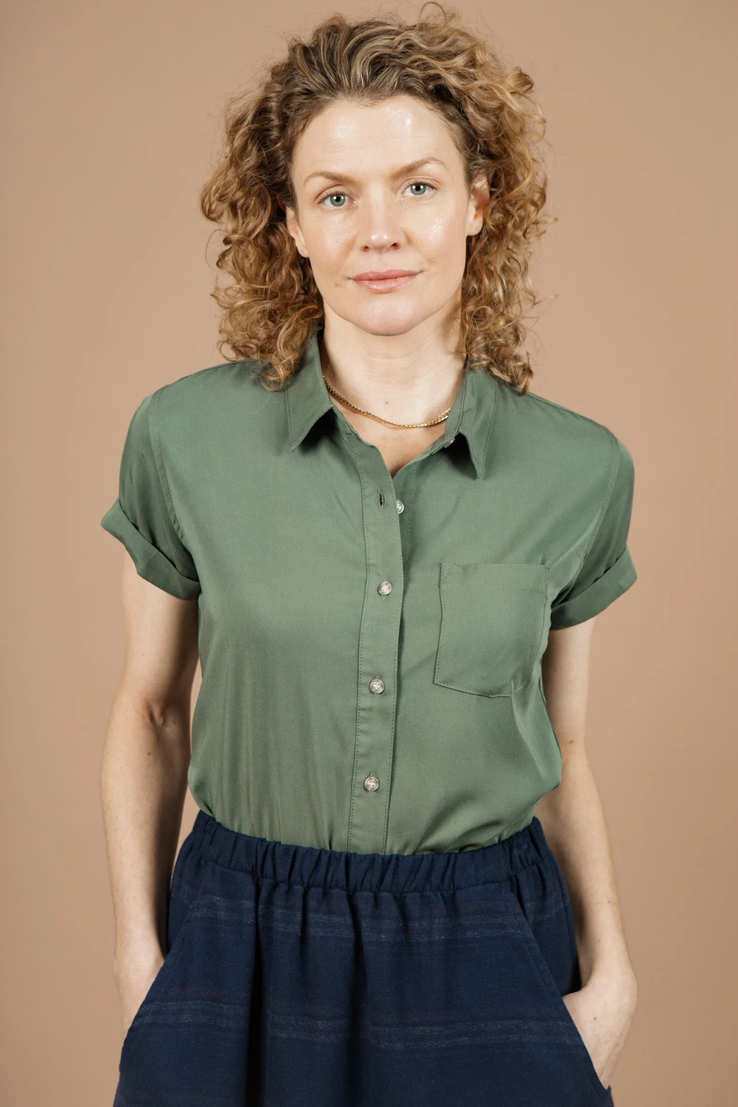 Bea Shirt / Dark Sage sold by Bridge & Burn product image thumbnail 2