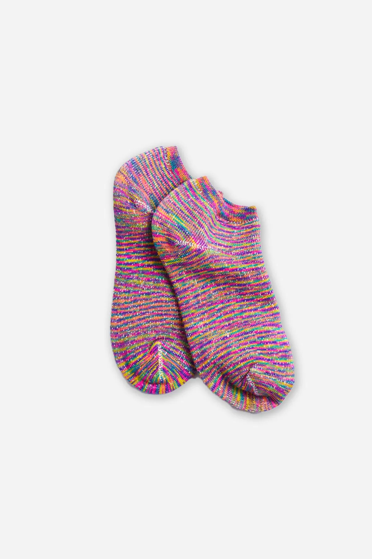 RoToTo Washi Pile Short Socks "Kasuri" / Rainbow sold by Bridge & Burn