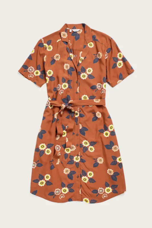 Sofia Shirt Dress / Rose Floral sold by Bridge & Burn