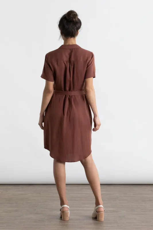 Sofia Shirt Dress / Copper sold by Bridge & Burn