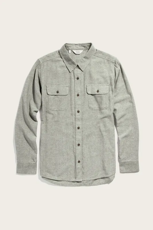 Lenon Shirt / Sage Chambray sold by Bridge & Burn