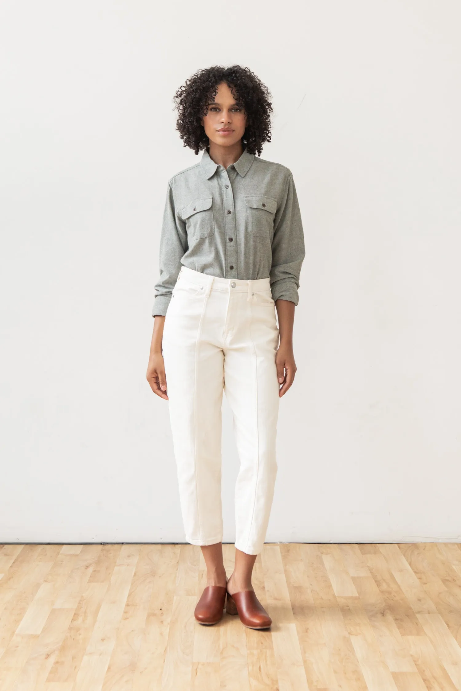 Lenon Shirt / Sage Chambray sold by Bridge & Burn product image thumbnail 4