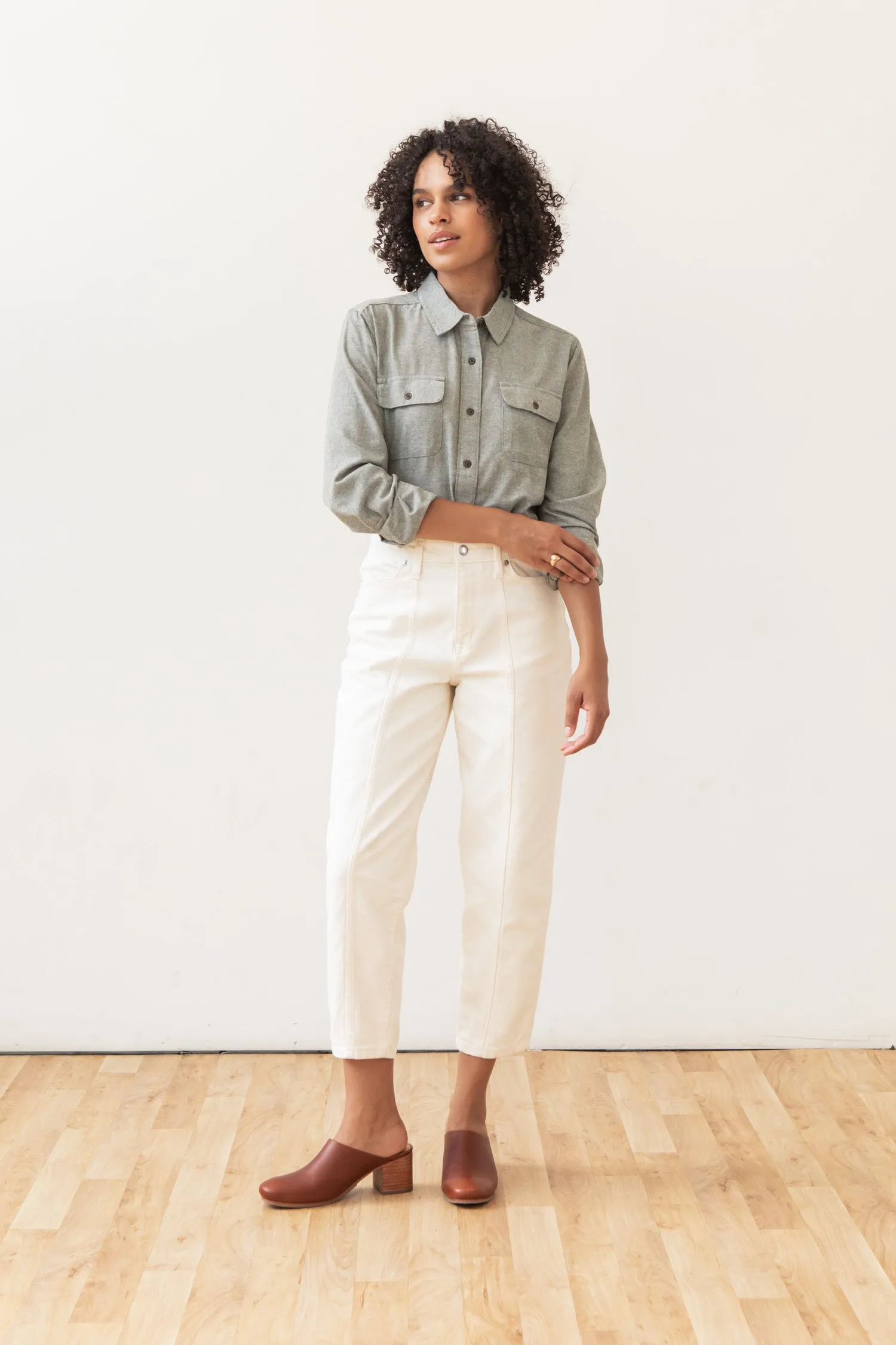 Lenon Shirt / Sage Chambray sold by Bridge & Burn product image thumbnail 5