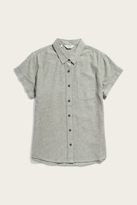 Bea Shirt / Sage Chambray sold by Bridge & Burn
