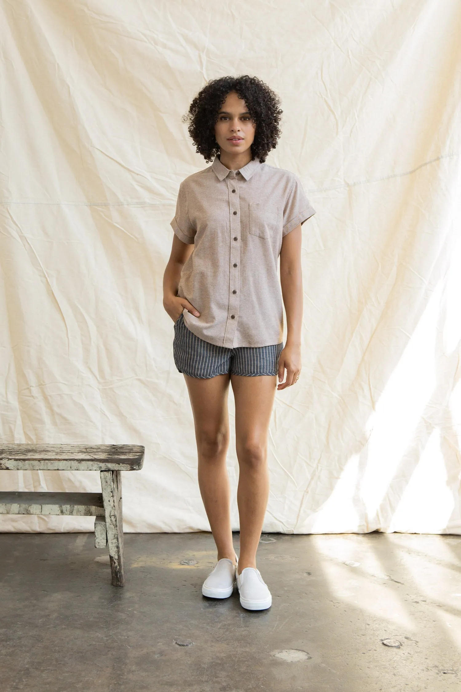Bea Shirt / Rust Chambray sold by Bridge & Burn product image thumbnail 3
