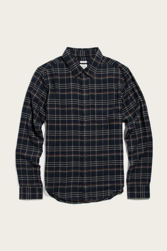 Sutton Slim Shirt / Dusk Herringbone Plaid sold by Bridge & Burn