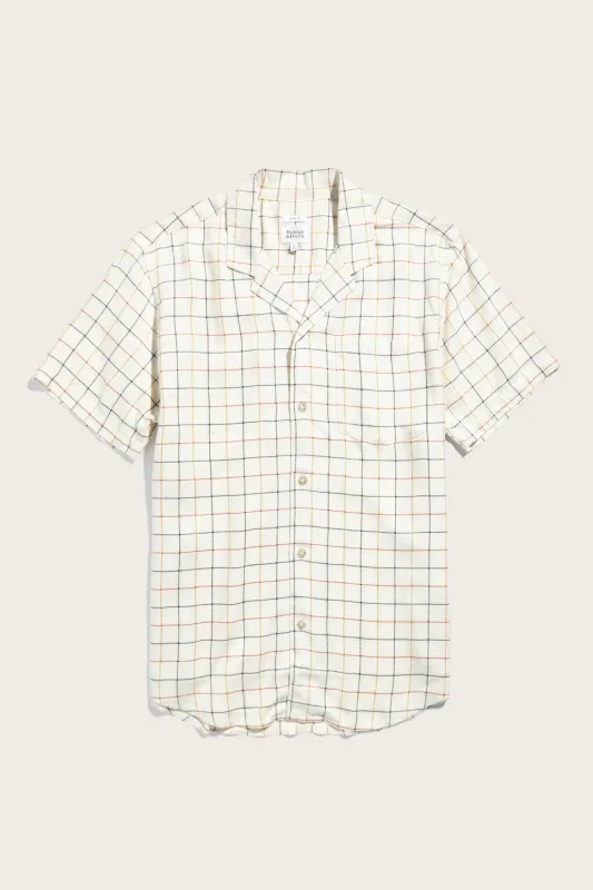 Collins Slim Shirt / Primary Windowpane made by Bridge & Burn