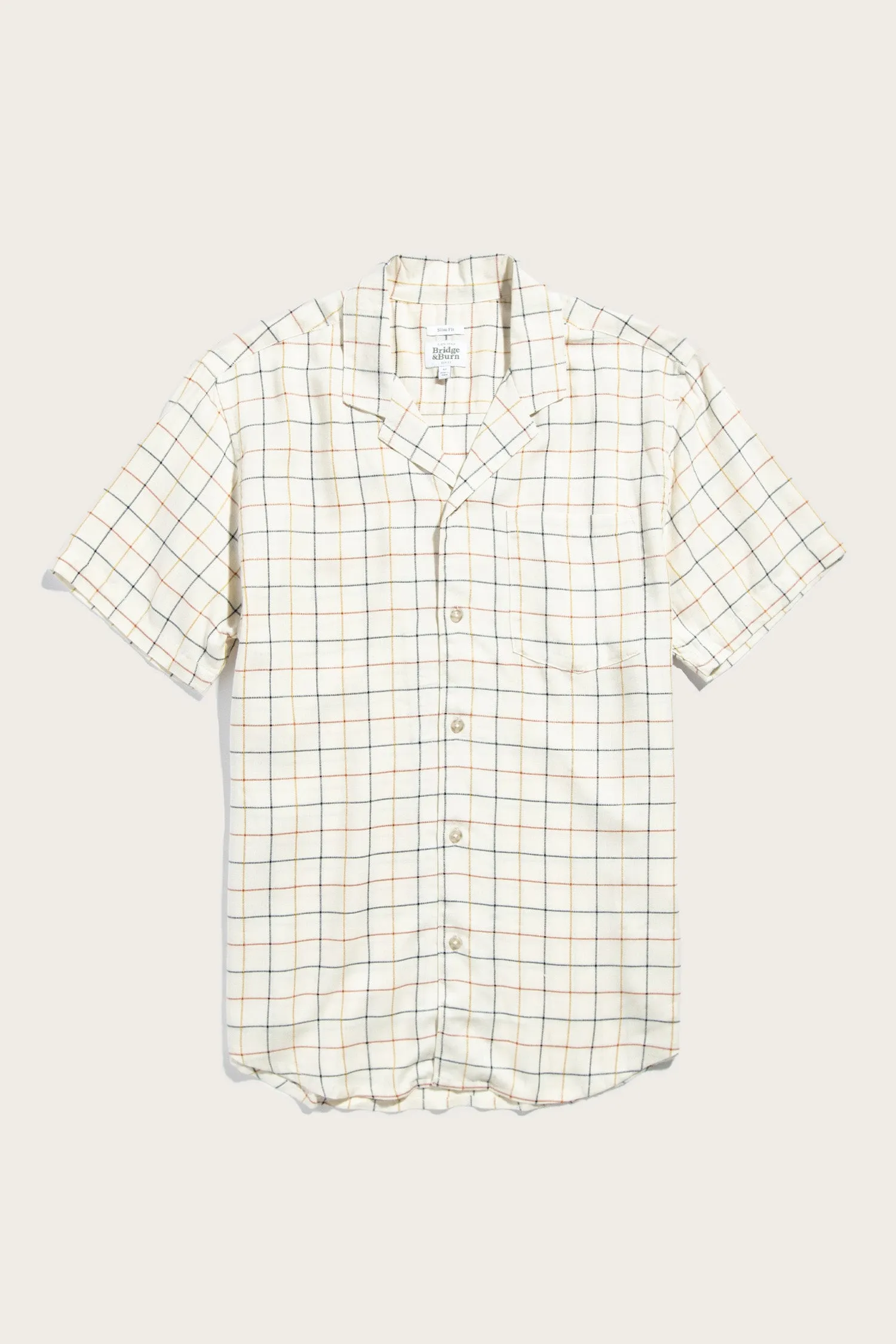 Collins Slim Shirt / Primary Windowpane sold by Bridge & Burn