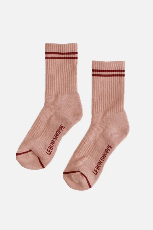 Le Bon Shoppe - Boyfriend Socks / Vintage Pink sold by Bridge & Burn