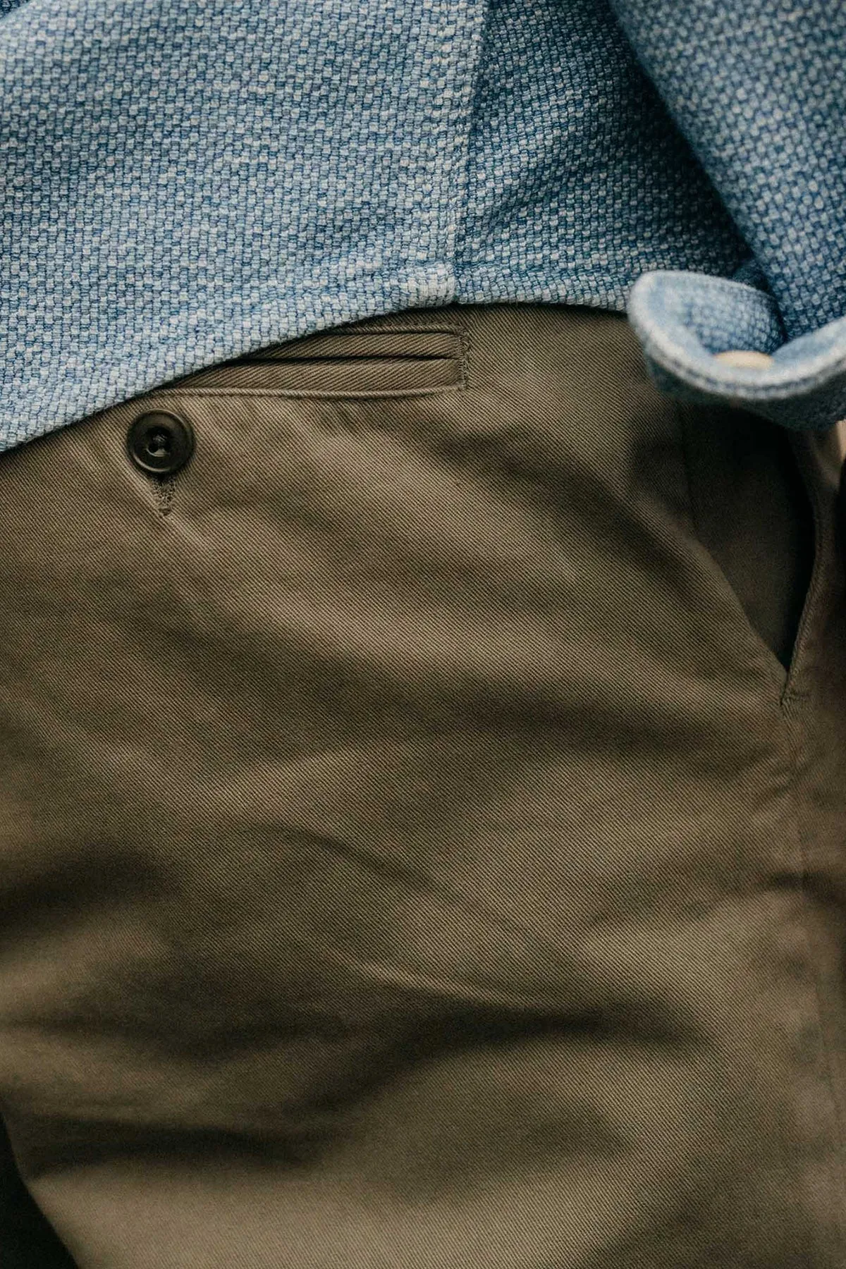 Taylor Stitch Democratic Foundation Pant / Organic Smoked Olive sold by Bridge & Burn product image thumbnail 3