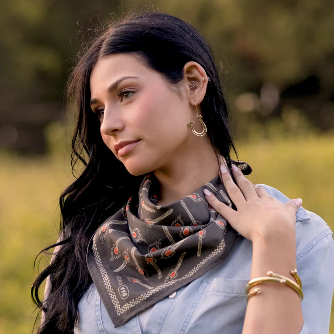 Handker Bandanas - No. 116 Edith Bandana sold by Bridge & Burn product image thumbnail 3