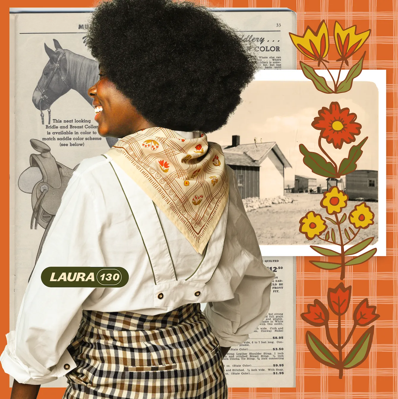 Handker Bandanas - No. 130 Laura Bandana sold by Bridge & Burn product image thumbnail 3