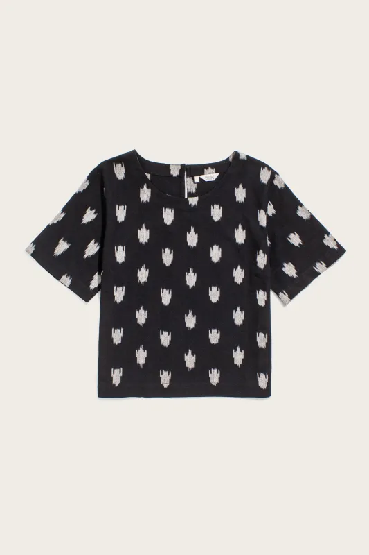 Leona Shirt / Eclipse Ikat sold by Bridge & Burn