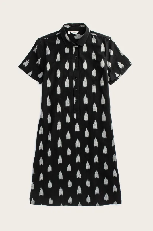 Delia Shirt Dress / Eclipse Ikat sold by Bridge & Burn