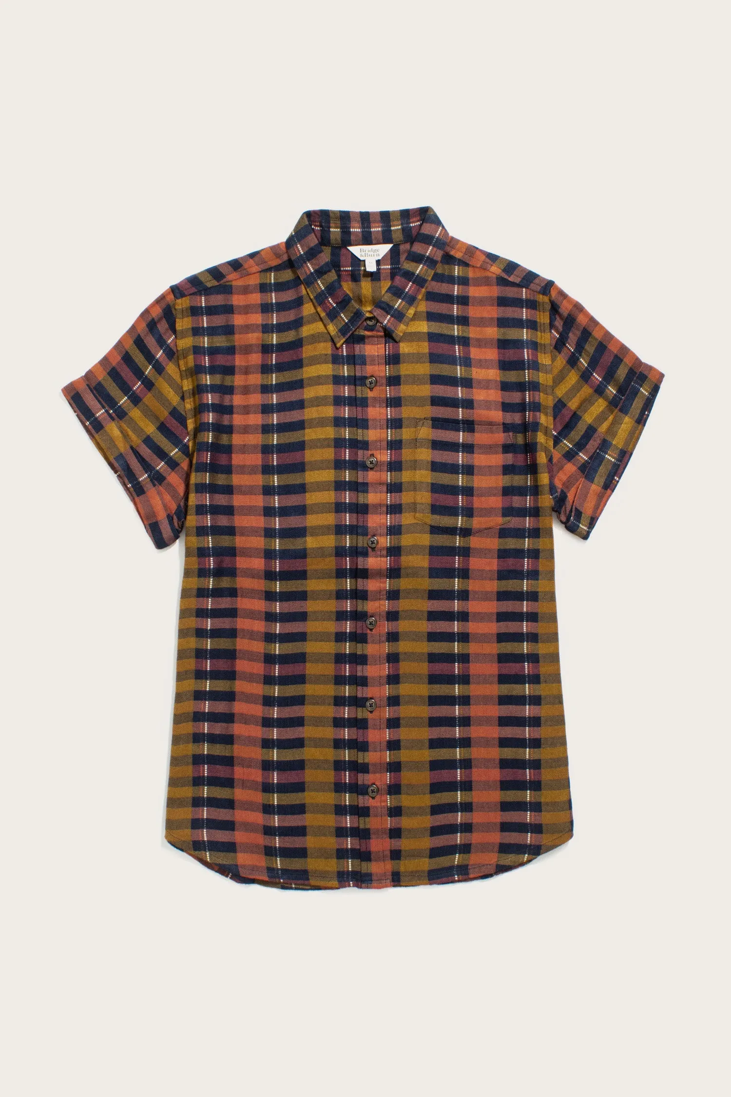 Bea Shirt / Alpenglow Stripe sold by Bridge & Burn