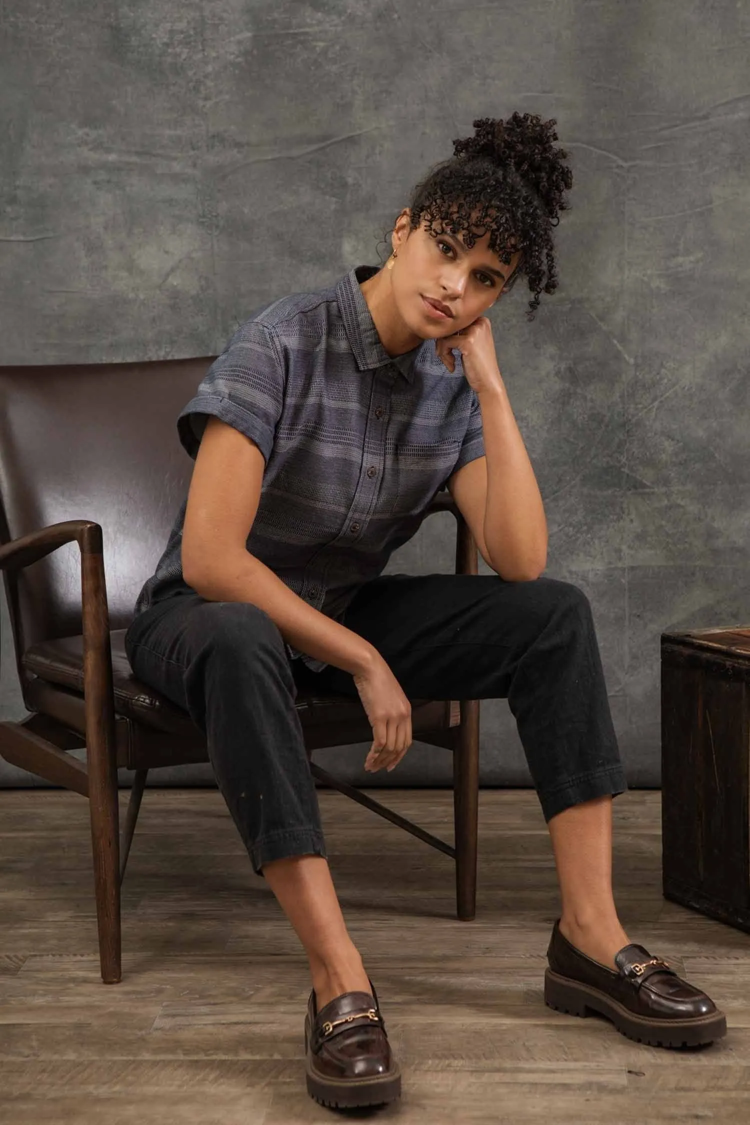 Bea Shirt / Cascade Weave sold by Bridge & Burn product image thumbnail 3