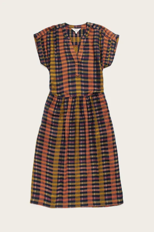 Ira Dress / Alpenglow Stripe sold by Bridge & Burn