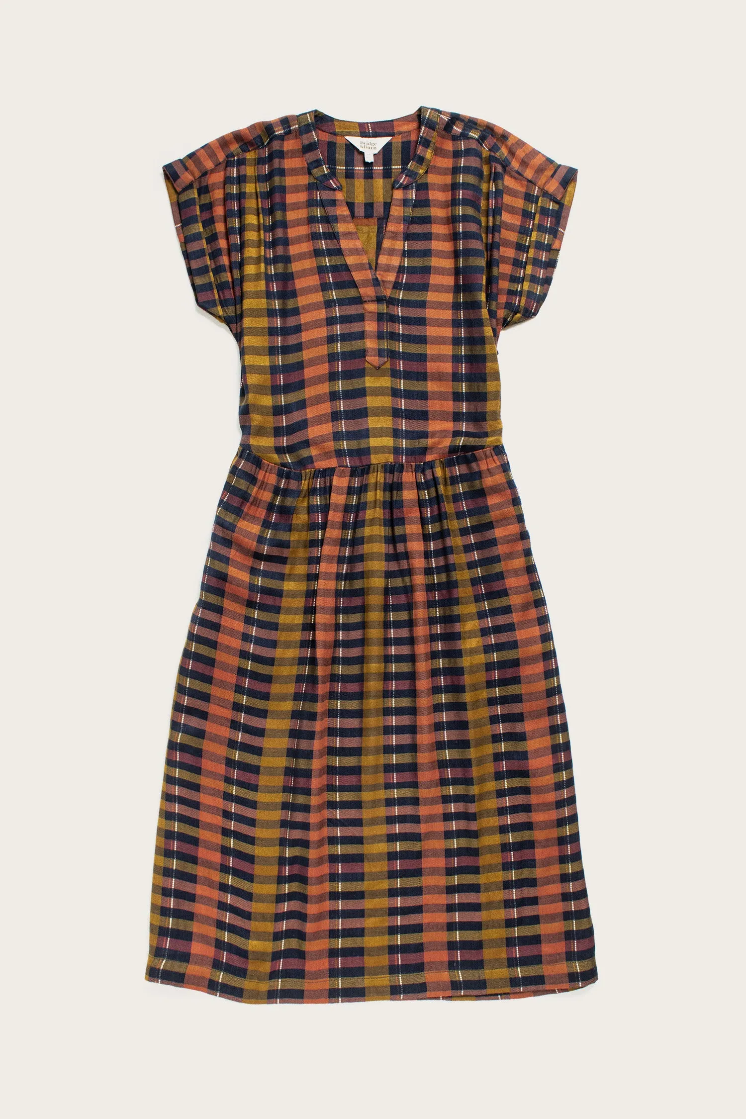 Ira Dress / Alpenglow Stripe sold by Bridge & Burn