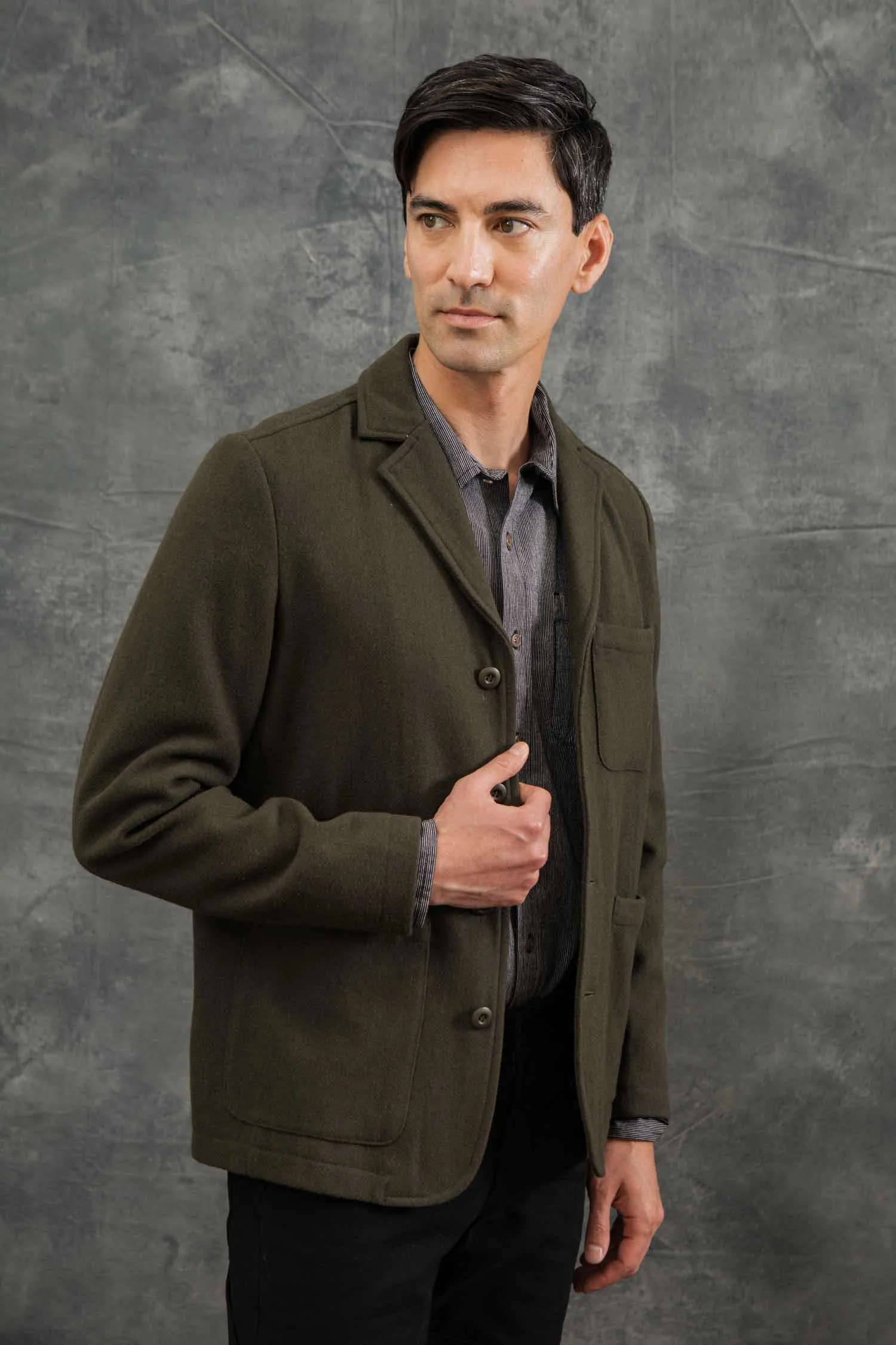 Nate Chore Blazer / Basque Green Wool sold by Bridge & Burn product image thumbnail 2