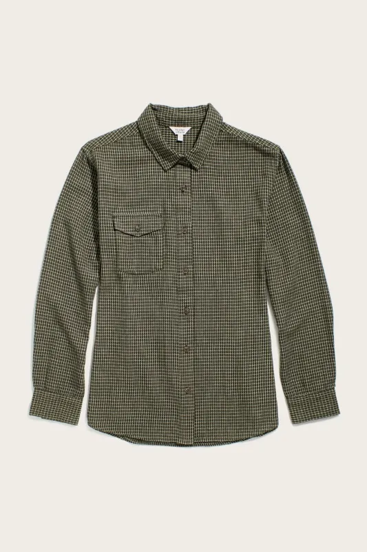 Bird Shirt / Olive Grid Plaid made by Bridge & Burn