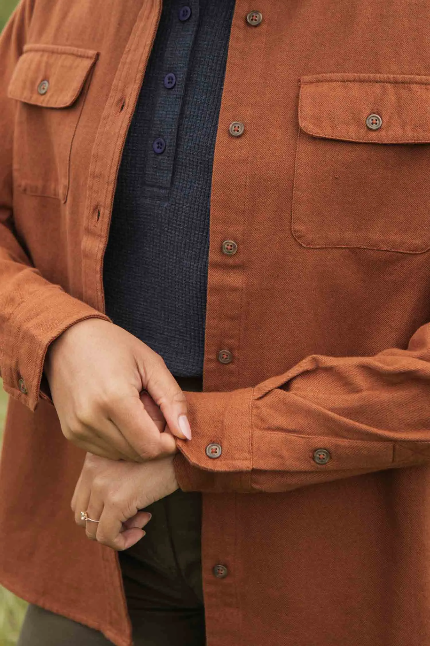 Lenon Shirt / Terracotta Melange sold by Bridge & Burn product image thumbnail 5