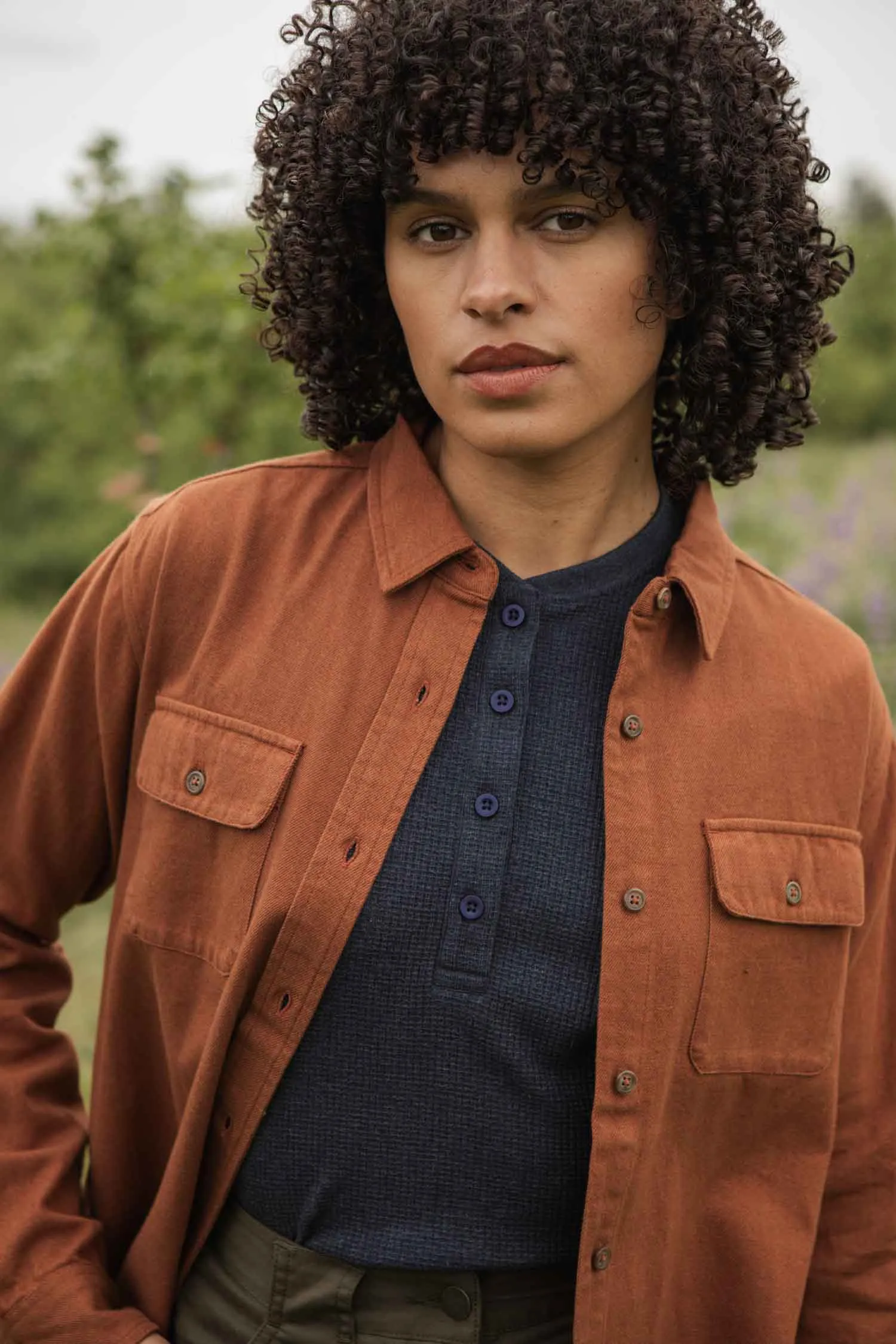 Lenon Shirt / Terracotta Melange sold by Bridge & Burn product image thumbnail 4